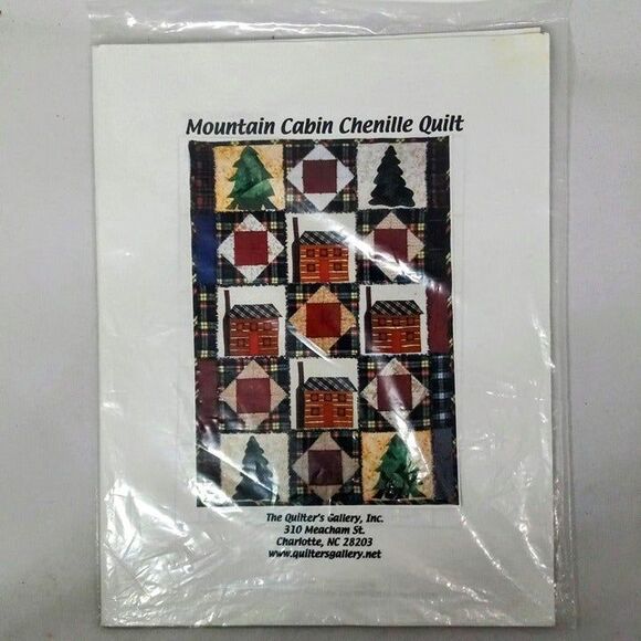 The Quilters Gallery Mountain Cabin Chenille Quilt Pattern-2003-Uncut-F/F-Vtg - Picture 1 of 5